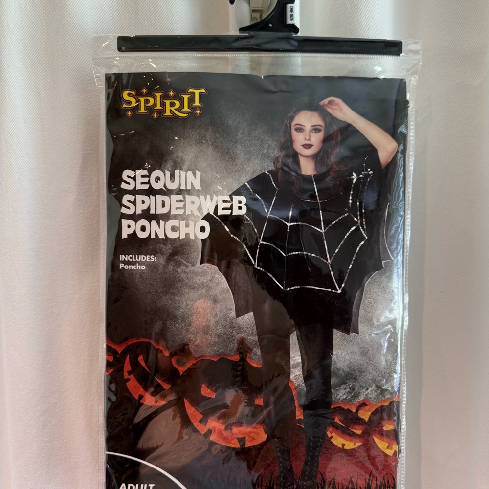 Spirit Black Sequin Spiderweb Cape
